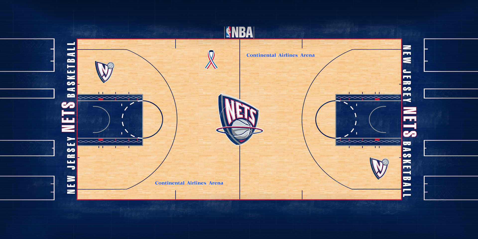 Former New Jersey Nets Court  Nba arenas, New jersey, Court