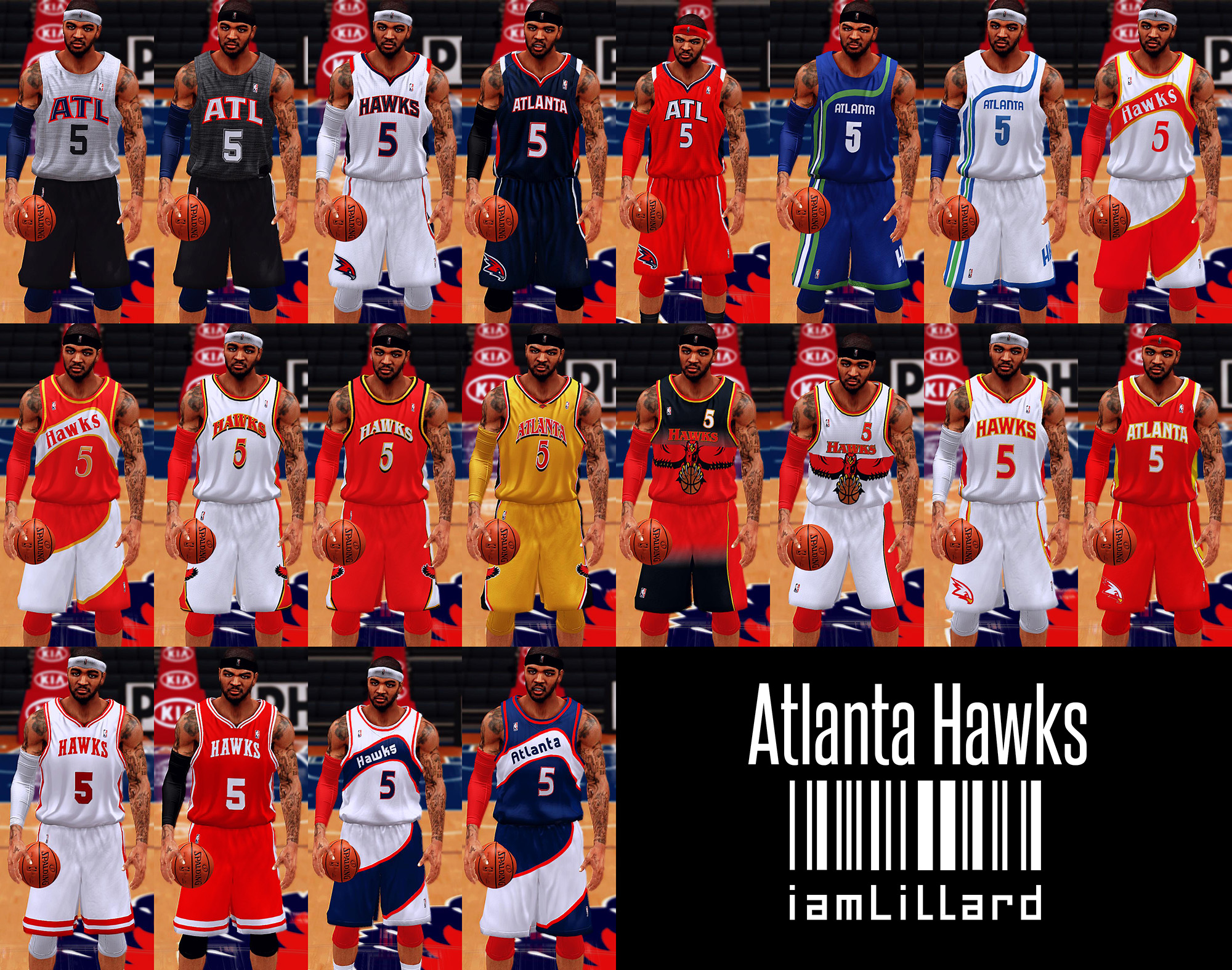 NBA 2K13 Atlanta Hawks Jersey Pack 