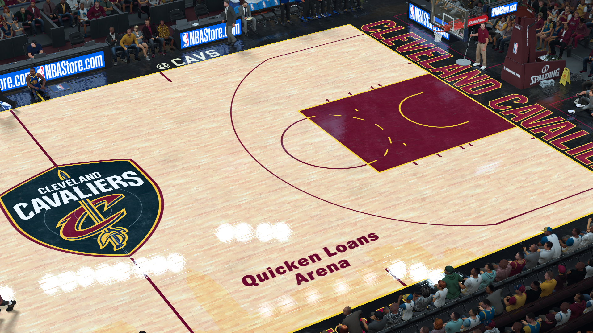 Cavaliers Championship Quicken Loan Arena Mini Court in 1/60th Scale